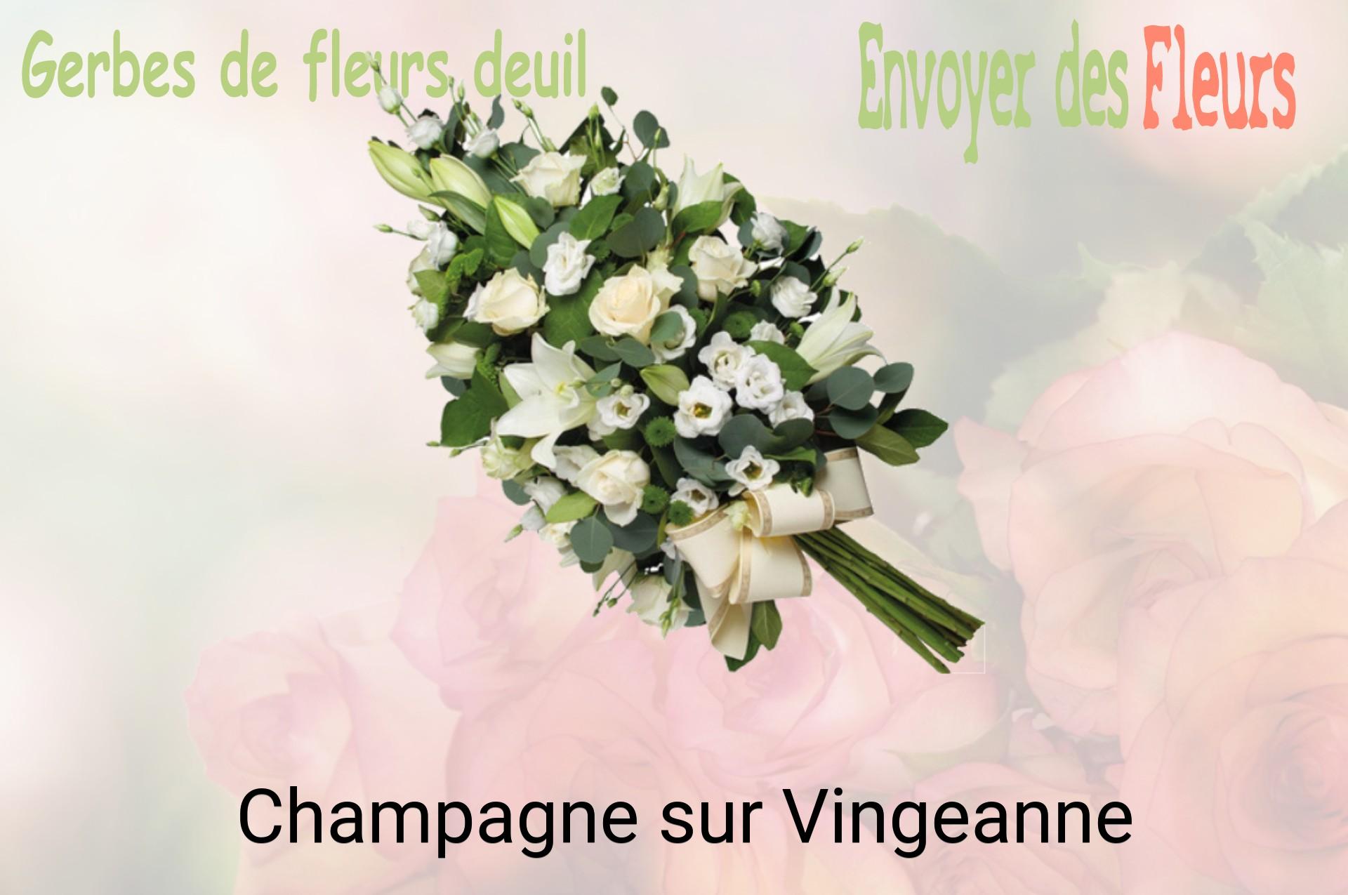 Gerbe de fleurs de deuil livrée à Champagne-sur-Vingeanne